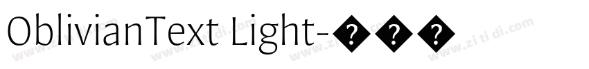 OblivianText Light字体转换